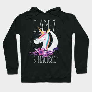 7 years old Birthday Unicorn Hoodie